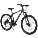 【AVASTA】マウンテンバイクAV300 MTB 軽量アルミフレーム 26インチ シマノ21段変速 フロントサスペンション 前後ディスクブレーキ 通学通勤 各...