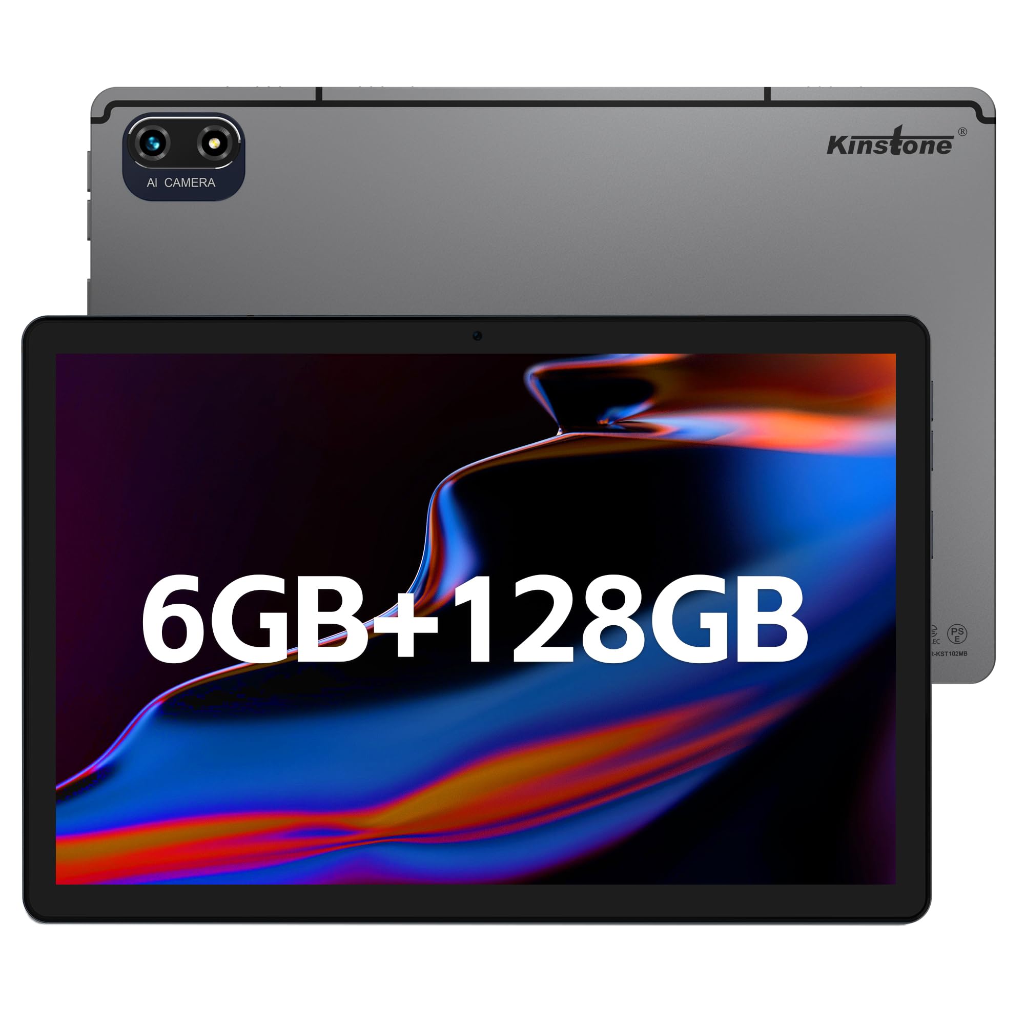 楽天SelectSHOP 岐阜 楽天市場店Kinstone Android 12 タブレット-10.1 インチ ゲーミング Wi-Fiモデルタブレット 13MPカメラ、1920*1200 IPS FHD、MTK8183 8コアCPU 2.0 Ghz、6GB RAM+128GB ROM+1TB カー