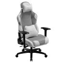 Bauhutte(バウヒュッテ) ゲーミングチェア G-571-WH 180cm超の高身長に対応 ファブリック 高さ調節 蒸れない ポケットコイル内蔵でふかふかの座り心地 ハイバック 4Dアームレスト搭載 ヘッドレスト ランバーサポート リクライニング ロ