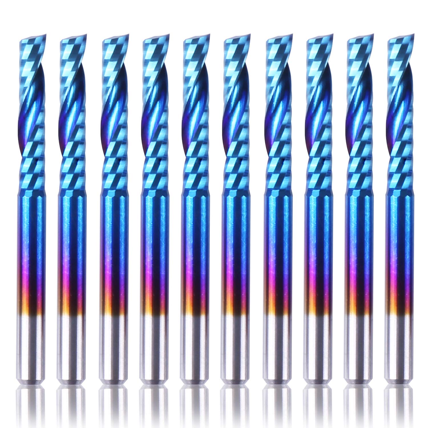 SainSmart Genmitsu エンドミル 1刃 スパイラル アップカット 3.175mm刃径 3.175mm軸（1/8"シャンク） ..