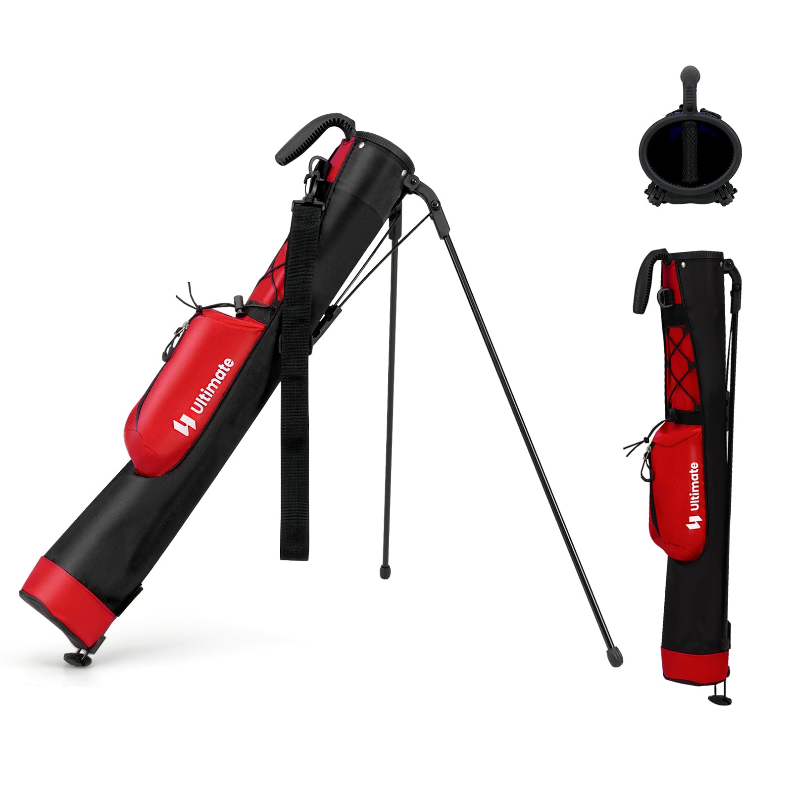 Giantex スタンドクラブケース ゴルフ サブバッグ メンズ レディース 8本収納 軽量900g 2分割 47インチ対応 ポケット付き 大容量 クラブケース...