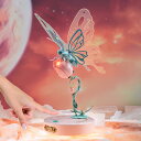 ROKR 立体パズル プラモデル メカニカル 昆虫 機巧 蝶 ピンク 初心者向け 組み立てキット 電気機械 可動式模型 フィギュア 3D 立体パズル DIY 工...