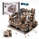 ROKR 立体パズル 電動マーブルラン 宇宙港 可動式モデル マルチ遊び方 メカニカル 木製 3D ウッドパズル 工作キット DIY クラフト 組み立て 暇つぶ...