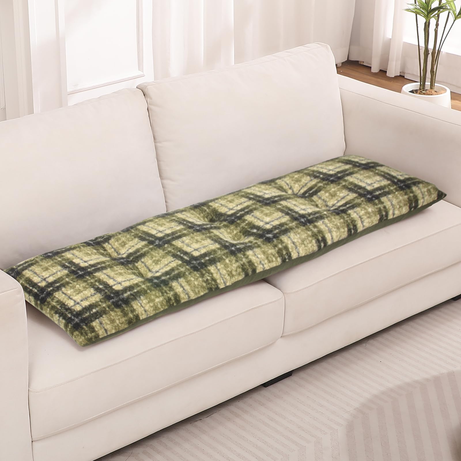 JEMA ジェマ ローグシートクッション ざぶとん 長座布団 ふわふわ ロング フリーシートクッション お昼寝 ごろ寝長座布団 ソファー用 部屋飾り チェック ...
