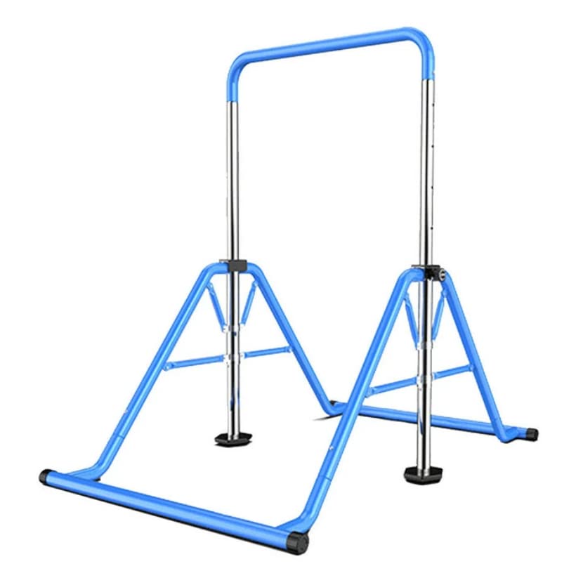 HONSAN 鉄棒 体操 子供逆上がり 室内 てつぼう ぶら下がり鉄棒 CE認証 耐荷重100kg 折り畳み式のプルアップ 運動 逆上がり 練習 健康器具 ダイエット器具 (ブルー)