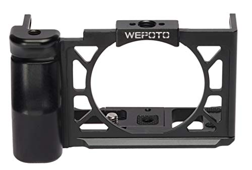 WEPOTO Sony ZV-1用ケージハンドグリップメタル黒檀木材 GP-ZV-1