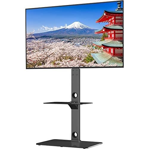 1homefurnit テレビスタンド 壁寄せテレビスタンド ハイタイプ 30-70インチLCD/LEDに対応 耐荷重40KG 高さ6段調整 回転角度37 VESA600*400mmまで対応 棚板付き 適格請求書発行可