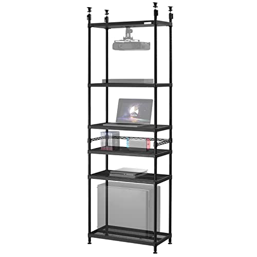 Rakuten - Bauhutte ( バウヒュッテ ) 天吊 プロジェクターラック 2 BHP-2400N-BK ( 幅70cm x 奥行36cm 高さ221-271cm ) ブラック 総耐荷重 150kg