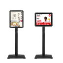 NewZeal 重い立て看板 案内板 スタンドボード メニュースタンド アルミ掲示板 イベントの案内表示お板 会社案内情報板 (A4, 黒)