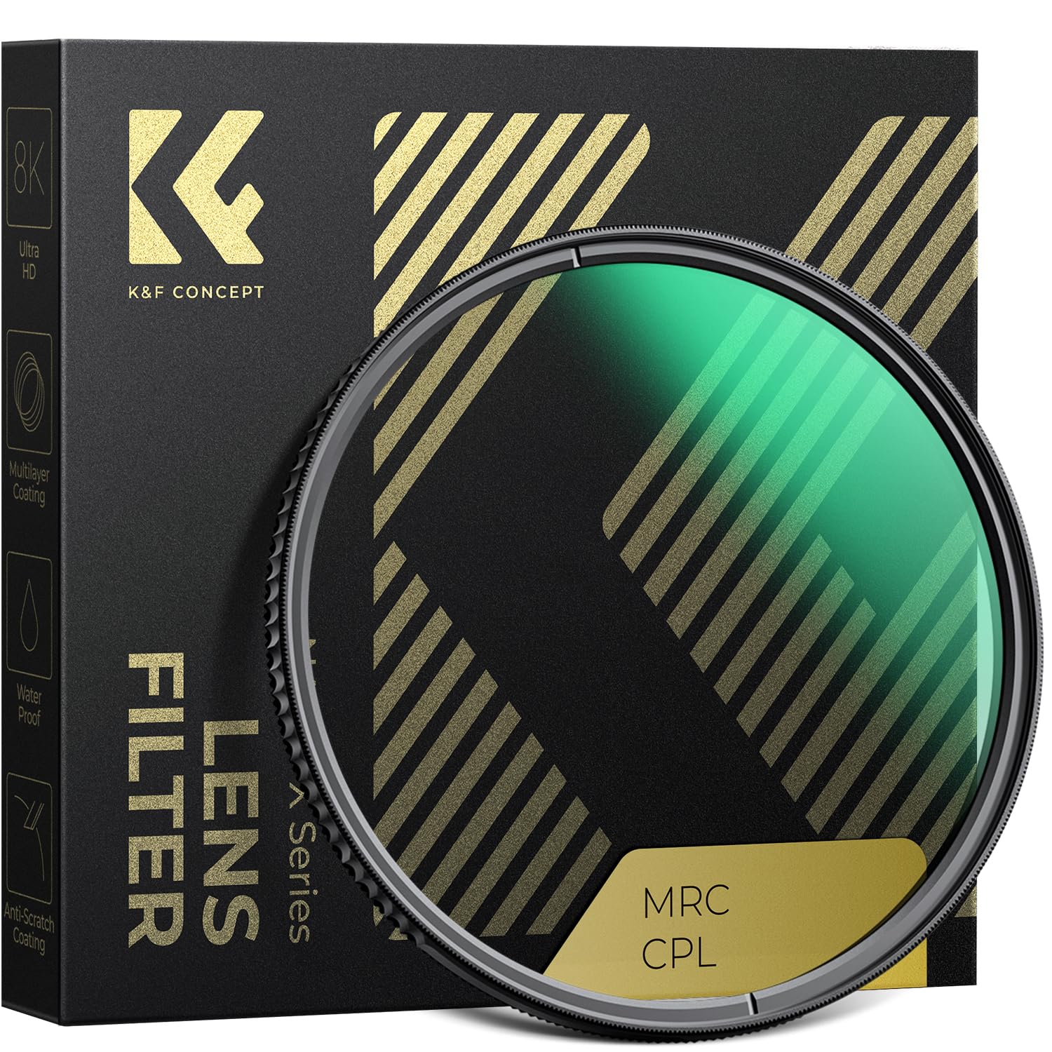 Rakuten - K&F CONCEPT 37mm PLフィルター 日本製AGC光学ガラス HD超解像力 高透過率 低い反射率 28層ナノコーティング サーキュラー コントラスト 反射調整 撥水防塵キズ防止 円偏光フィルター（NANO-Xシリーズ）【メーカー直営店】