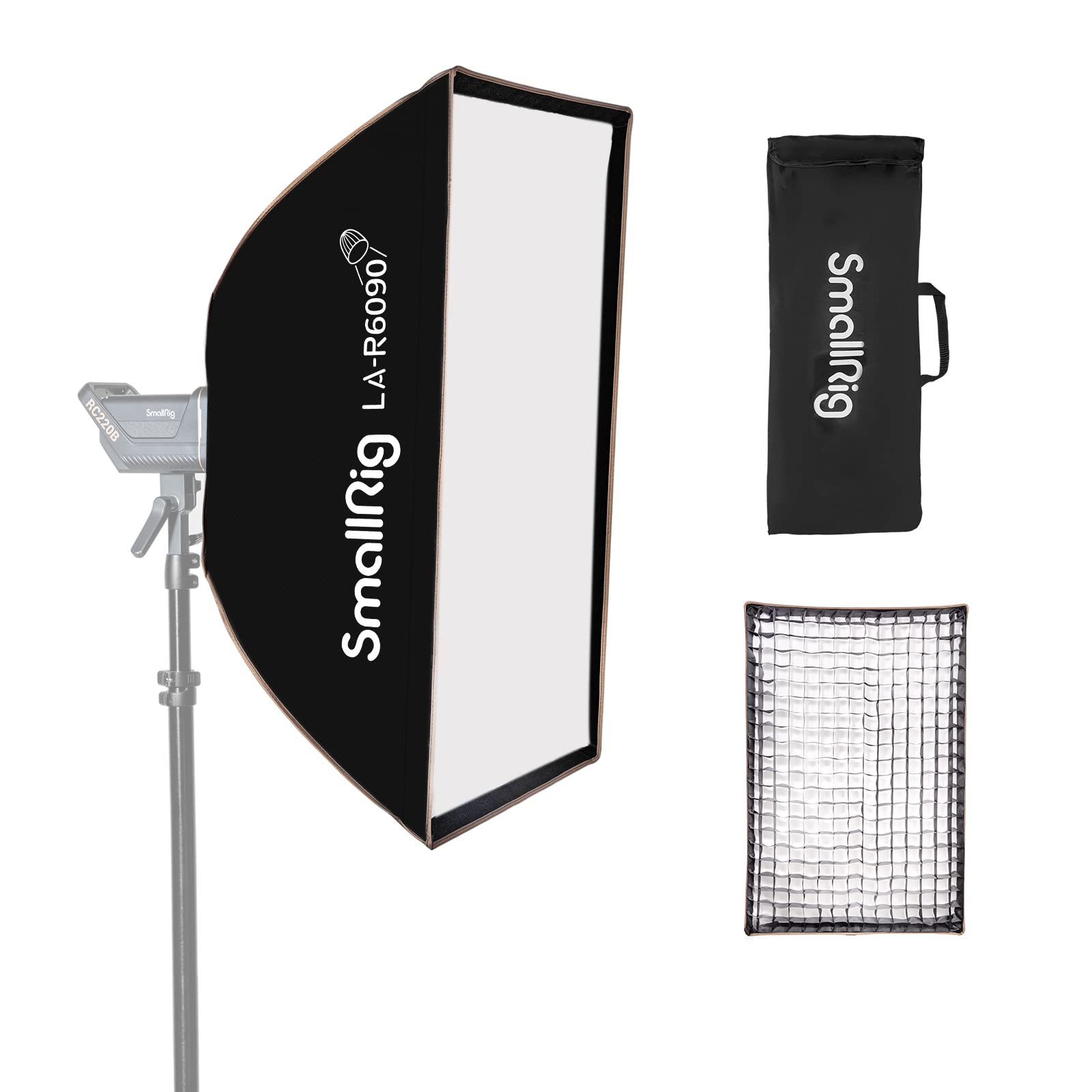 Rakuten - SMALLRIG ソフトボックス 長方形 60 x 90cm ライトボックス ストロボ 反射型 折りたたみ式 ポートレート撮影 Bowen-Sマウントライト用 スタジオ LEDビデオライト スピードライト撮影などに適用 スモールリグ LA-R6090-41