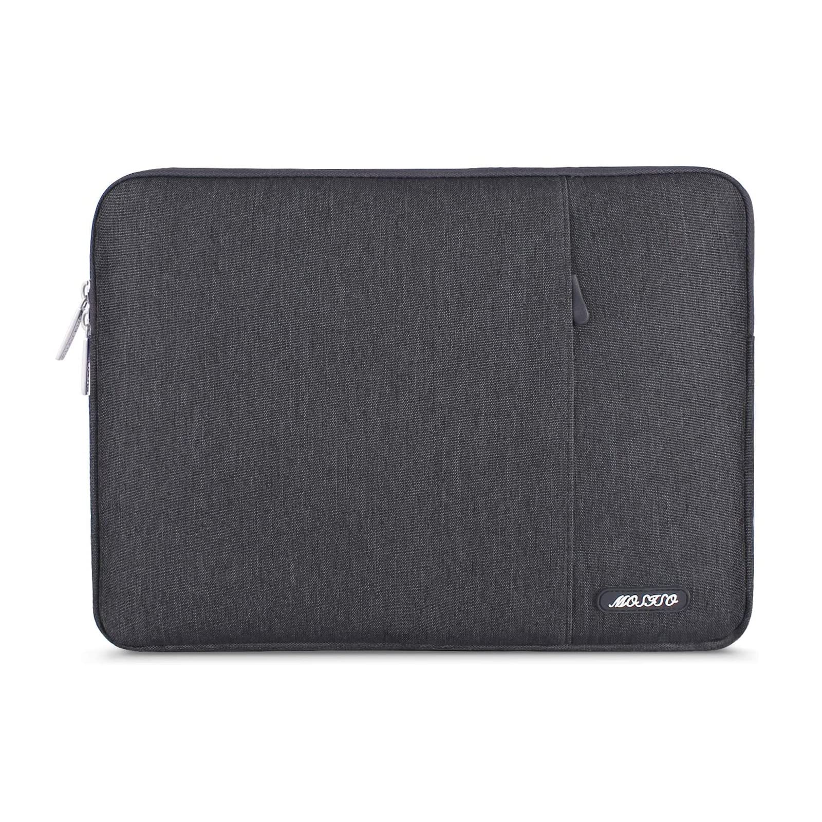 MOSISO ラップトップ スリーブバッグ、対応機種 Laptop 13インチ、ポリエステル 撥水 保護 縦型ケース ポケット付き(スペース グレー)