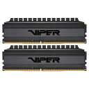 Patriot Memory Viper4 Blackout Series DDR4 3000MHz PC4-24000 8GB (4GB x 2枚) プレミアムブラックヒートシンク デスクトップ用メモリ PVB48G300C6K