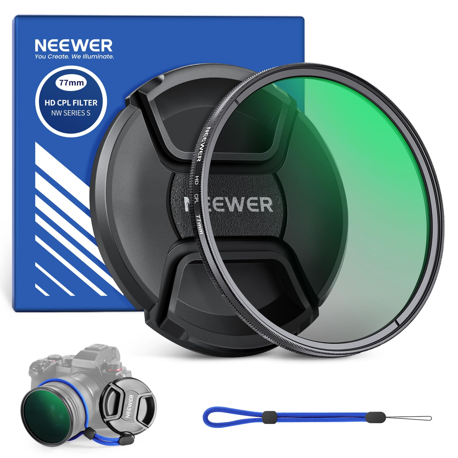 NEEWER 77mm CPLե륿 иե륿 󥺥åդ Ķ ¿ʥΥƥ 󥺥ե륿 HDإ饹 ...