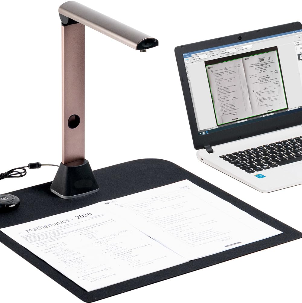 iCODIS ドキュメントスキャナー 非破壊ブックスキャナー Windows専用: 1500万画素 自動平坦化・OCR文字認識 A3サイズ対応 9灯LED照明付き 書画カメラ コンパクト 超薄型 オフィス/自炊/図書館用 家庭・業務兼務