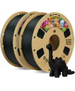 OVERTURE PLA フィラメント Easy PLA フィラメント 3Dプリンター用素材 3D印刷 3Dプリンター フィラメント 1.75mm 2kgスプール 高い寸法精度+/- 0.03mm 高密度 ほとんどのFDMプリンターに適合(Easy ブラッ
