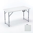 BOOSDEN 折りたたみテーブル 122x60x56.5/73cm 二段階高さ調節 アウトドア テーブル キャンプ ダイニングテーブル コンパクト 組立不要 食卓 リビングテーブル 作業テーブル 持ち運び 軽量 イベント用 室内/屋外 ホワイト