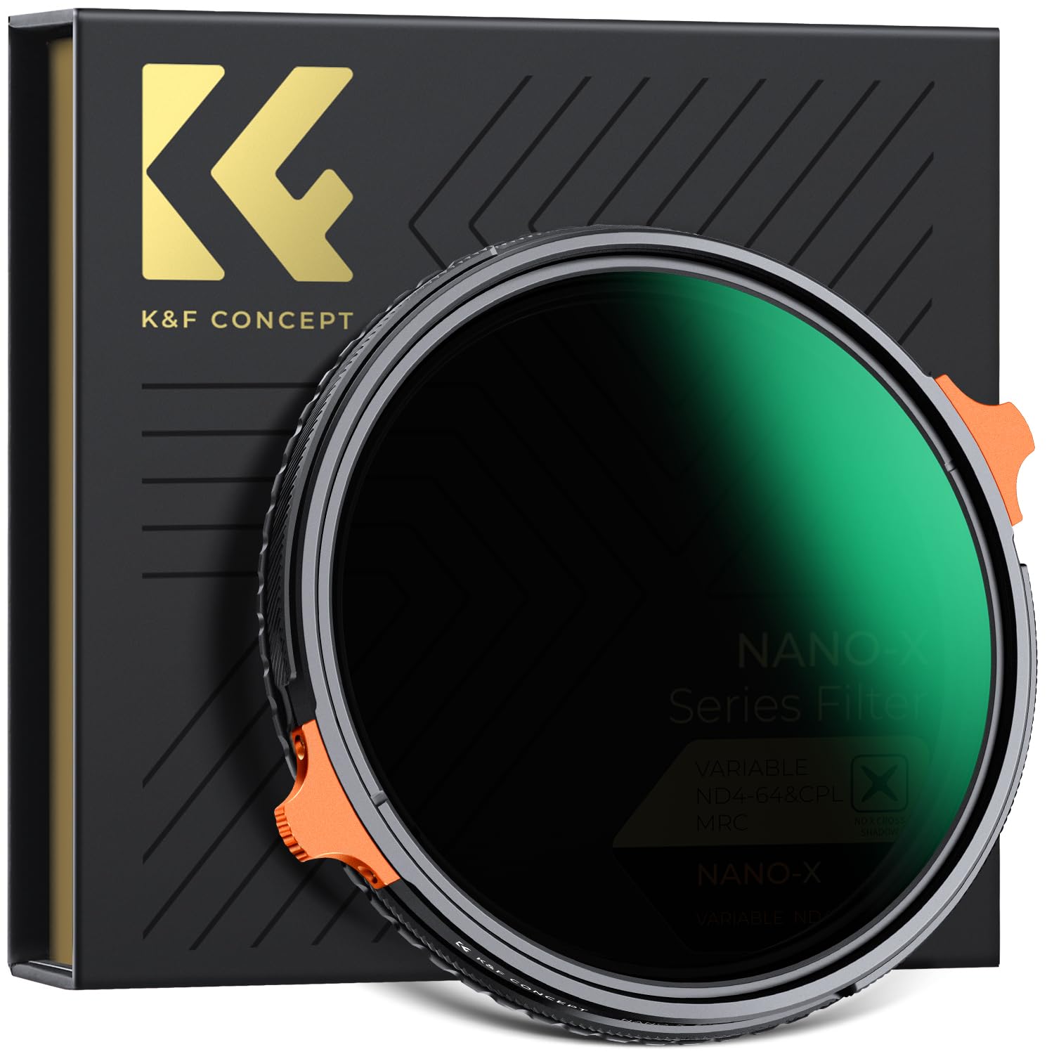 Rakuten - K&F Concept 37mm 可変NDフィルター ND4-64&CPLフィルター 2in1 一枚二役 多機能フィルター 両面28層ナノコーティング 防水撥油キズ防止 偏光 【メーカー直営店】