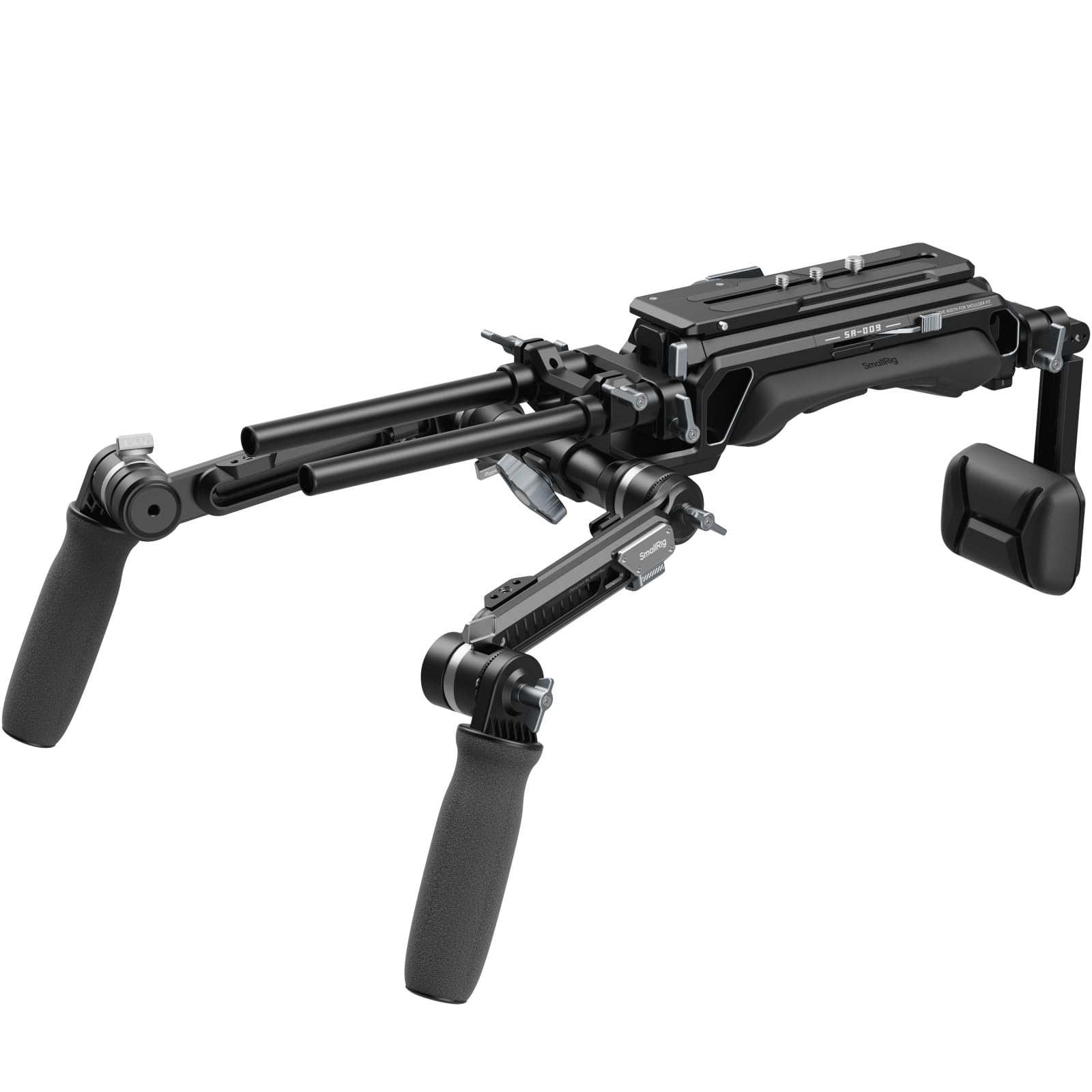 SmallRig ショルダーリグキット VCT-14用 ワンタッチクイックリリース式 Sony用 Canon Cinema Camera用 最大荷重20kg (44ポンド) 1/4インチスレッド&15mmロッドクランプ付き HawkLock SR009-5