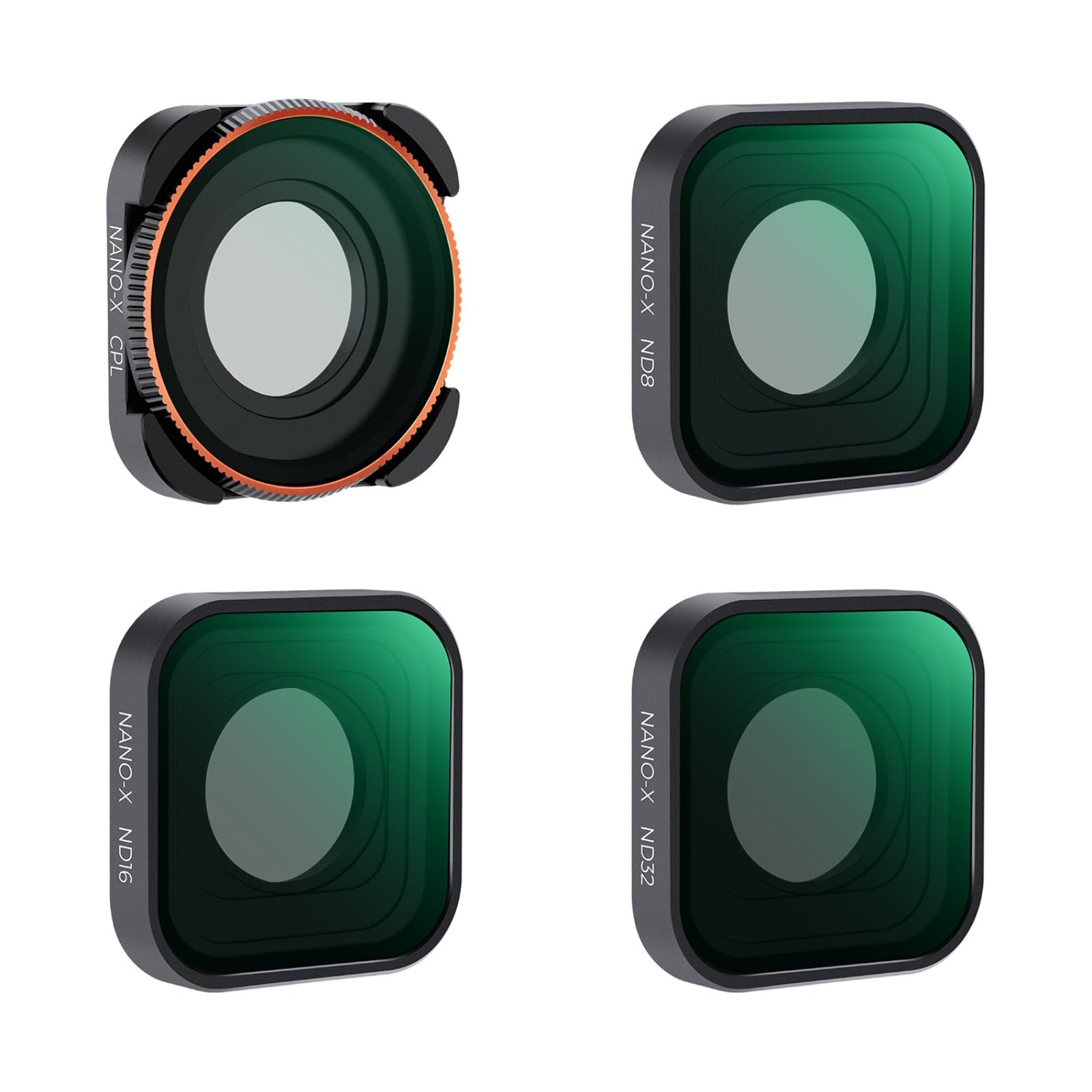 K&F Concept Go Pro 13/12/11/10/9用 ND&CPLフィルターセット (ND8+ND16+ND32+CPL) 減光フィルター 偏光フィルター マルチコート ゴープロシーリズ専用設計 防水防塵 AGC光学ガラス 高透過率 プロテク