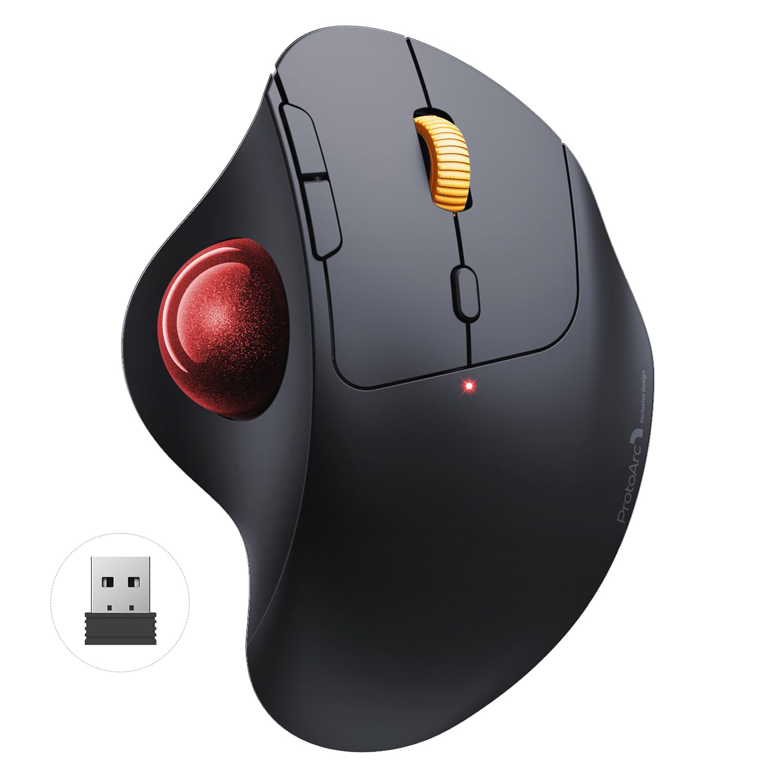楽天SelectSHOP 岐阜 楽天市場店【.co.jp限定】ProtoArc トラックボールマウス 静音 Bluetooth/USB接続 3台同時接続 マウス トラックボール 無線 USB-C充電式 5段階DPI切替 進む/戻るボタン搭載 親指操作 Windows/Mac/iOS/Android
