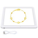 PULUZ 29cm LED写真撮影用シャドウレスライトパネル 超高輝度フィルライト背景パネル タッチボトムライト フォトボックスライト USB-C電源付き ジュエリー 化粧品 手芸撮影に最適