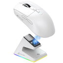MAMBASNAKE×ATTACK SHARK X6 超軽量ゲーミングマウス 49g PAW3395センサー ワイヤレス マウス 3モード接続 2.4Ghz/Bluetooth/Type-C 6レベルDPI切替 26000DPI 200時間連続使用可能 マ