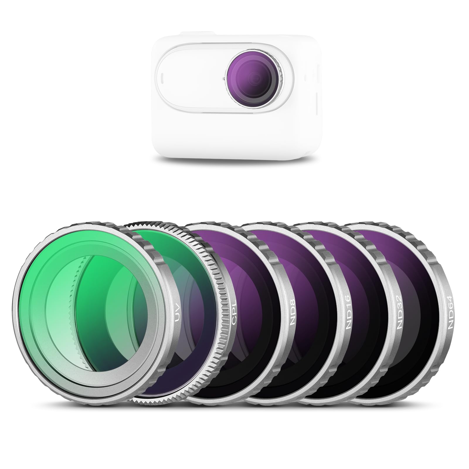 NEEWER NDե륿å ѥ֥ Insta360 GO 3S 6(UV/CPL/ND8/ND16/ND32/ND64) ...