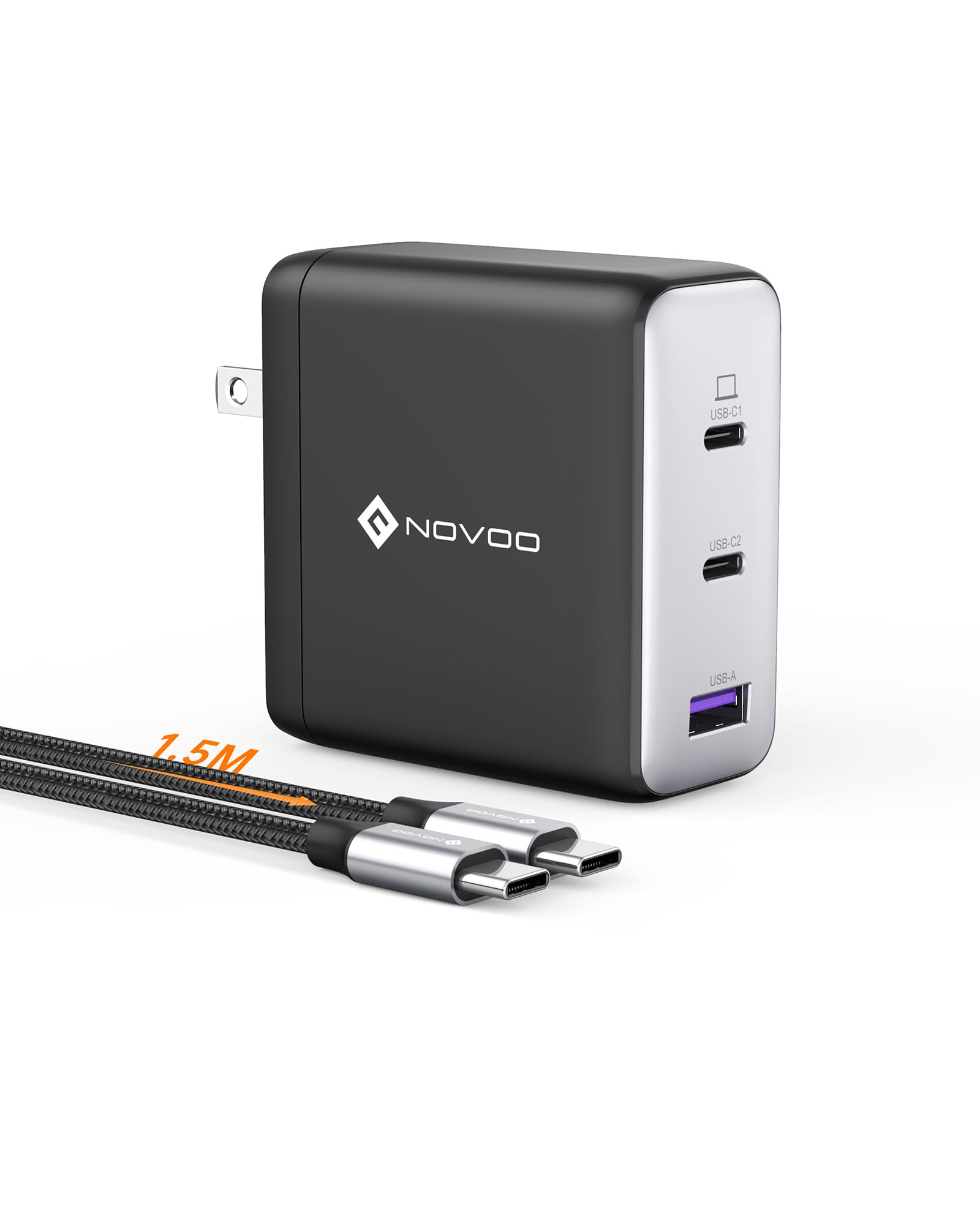 NOVOO 120W 3-Port USB C Ŵ1.5M 100W C ֥դ/GaN III/Ʊ/޾...