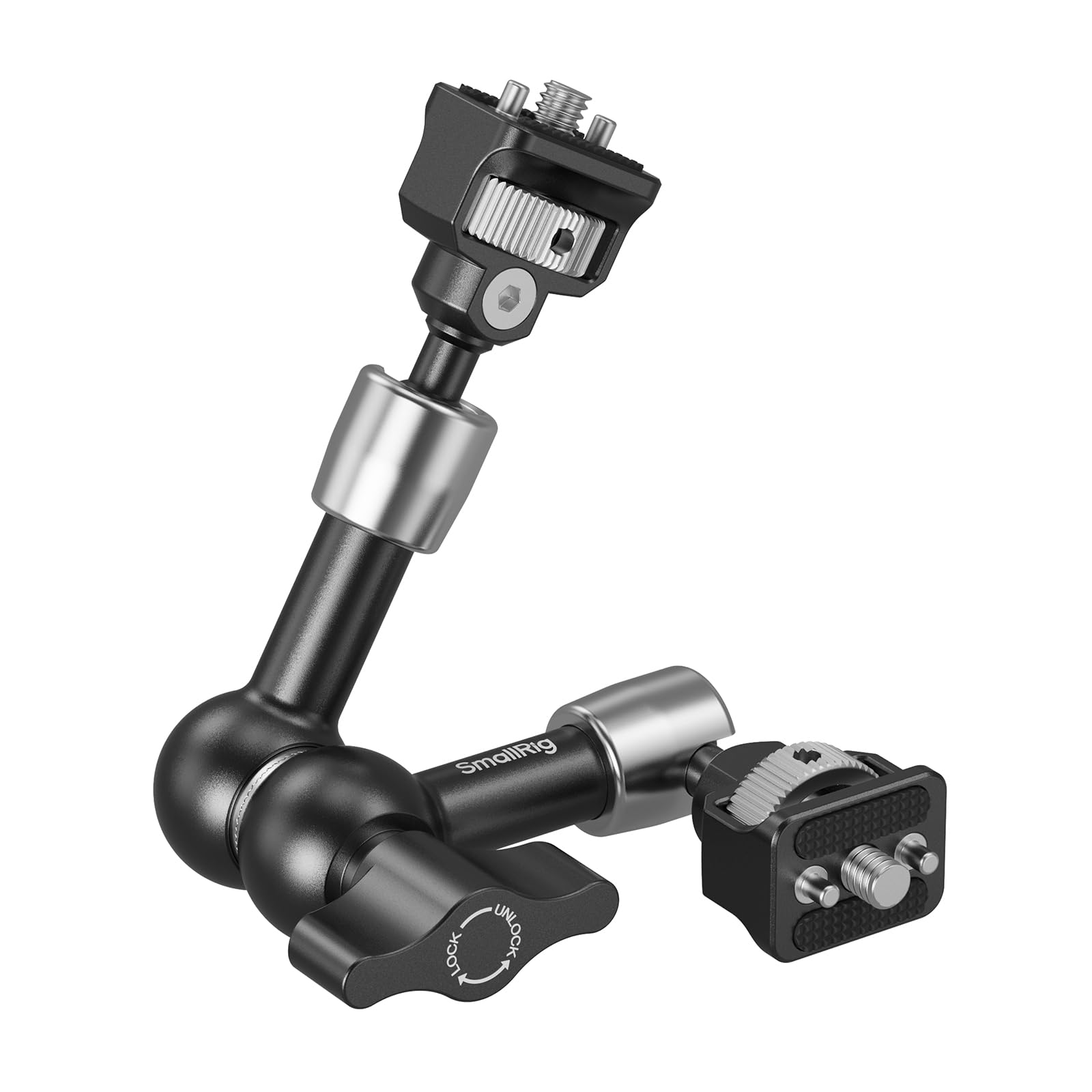 SmallRig マジックアーム 7" 1/4インチ-20ネジ＆スプリングピン付き 360°デュアルボールヘッド 滑り止め設計 耐荷重1.5kg カメラ/ライト/モニター/マイク/スマートフォン用 5308