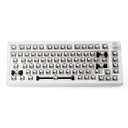 DrunkDeer A75 ラピッドトリガー メカニカルキーボード TKL ゲーム用 高速反応 磁気スイッチ RGB 有線 USB コンパクト 82キー ノブ付き ホワイト ベアボーン キーキャップなし