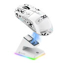 MAMBASNAKE×ATTACK SHARK X6 超軽量ゲーミングマウス 49g PAW3395センサー ワイヤレス マウス 3モード接続 2.4Ghz/Bluetooth/Type-C 6レベルDPI切替 26000DPI 200時間連続使用可能 マ