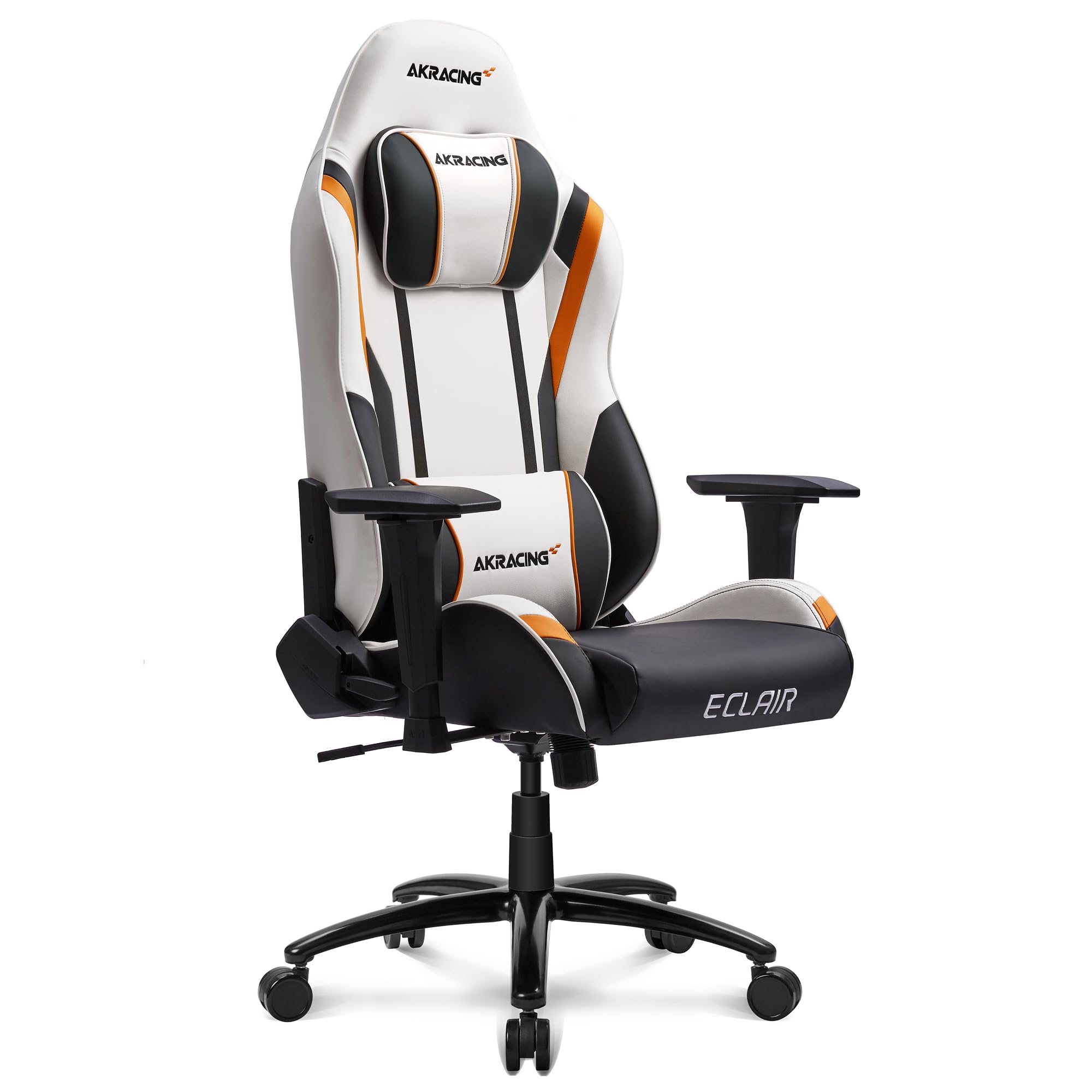 AKRacing ゲーミングチェア デスクチェア 勉強椅子 学習椅子 Eclair エクレール Orange オレンジ 高耐久PUレザー