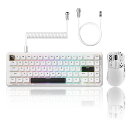 MAMBASNAKE×ATTACK SHARK X65HE+R1 ゲーミングキーボードマウスセット 65% 磁気軸ラピッドトリガー RGB 8Kポーリングレート / 超軽量59g 無線マウス PAW3311 18000DPI 2.4G/Bluetooth