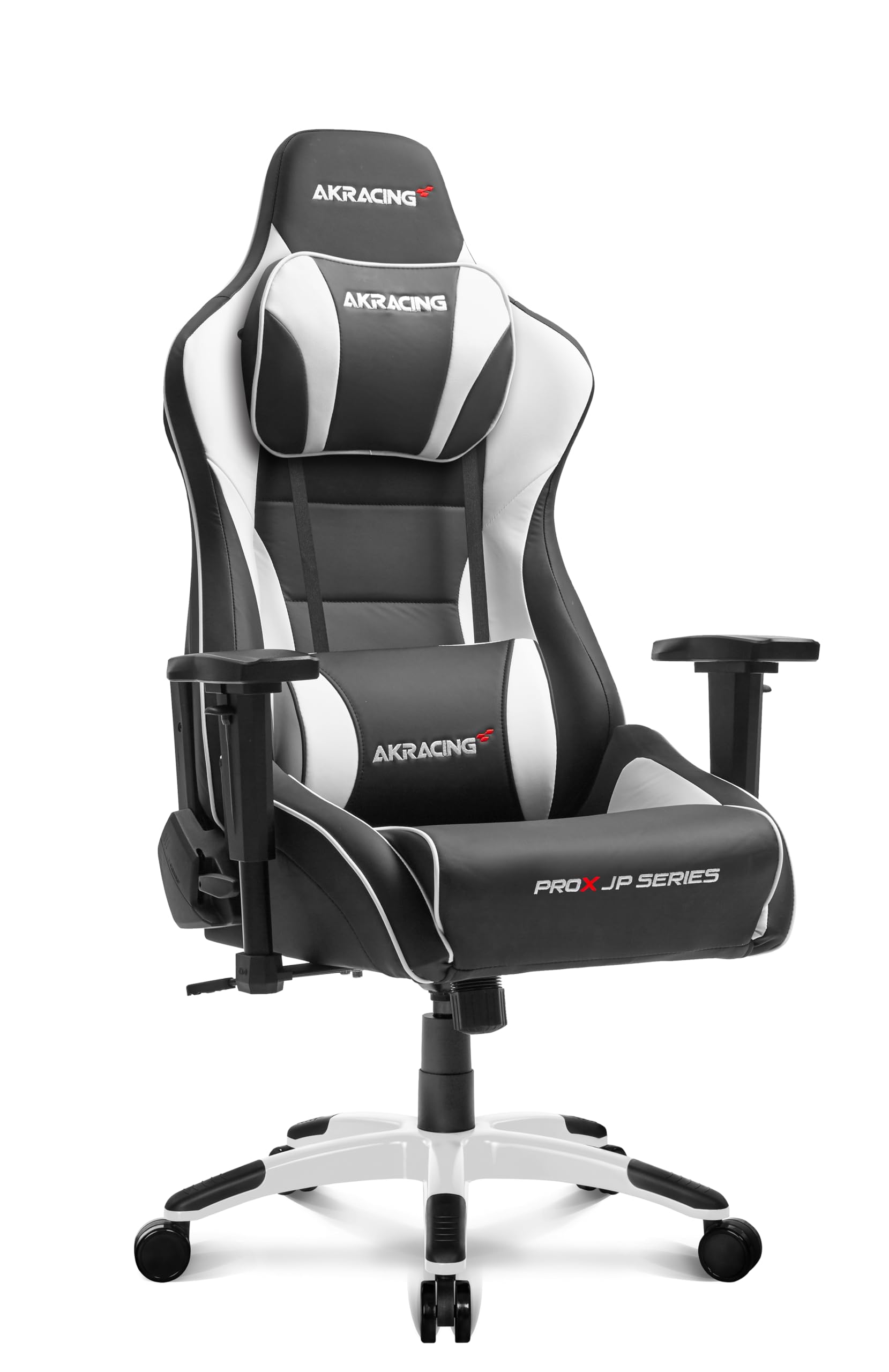 AKRacing ゲーミングチェア デスクチェア 勉強椅子 学習椅子 ホワイト 白 Pro-X JP 国産高耐久PUレザー 180度リクライニング 在宅 リモート 5年保証