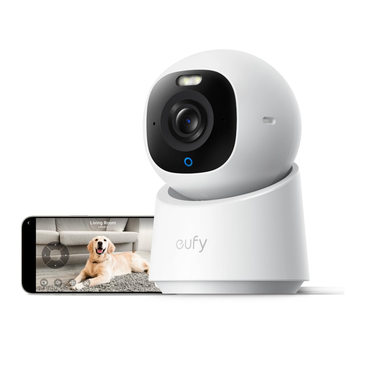 Anker Eufy (ユーフィ) Indoor Cam E30 (見守りカメラ) 【ベビーモニター/ペットカメラ/ペット見守り/屋内カメラ/ネットワークカメラ / 4K画質 / ズーム対応 / 360°監視/AI動作検知/Wi-Fi対応 】