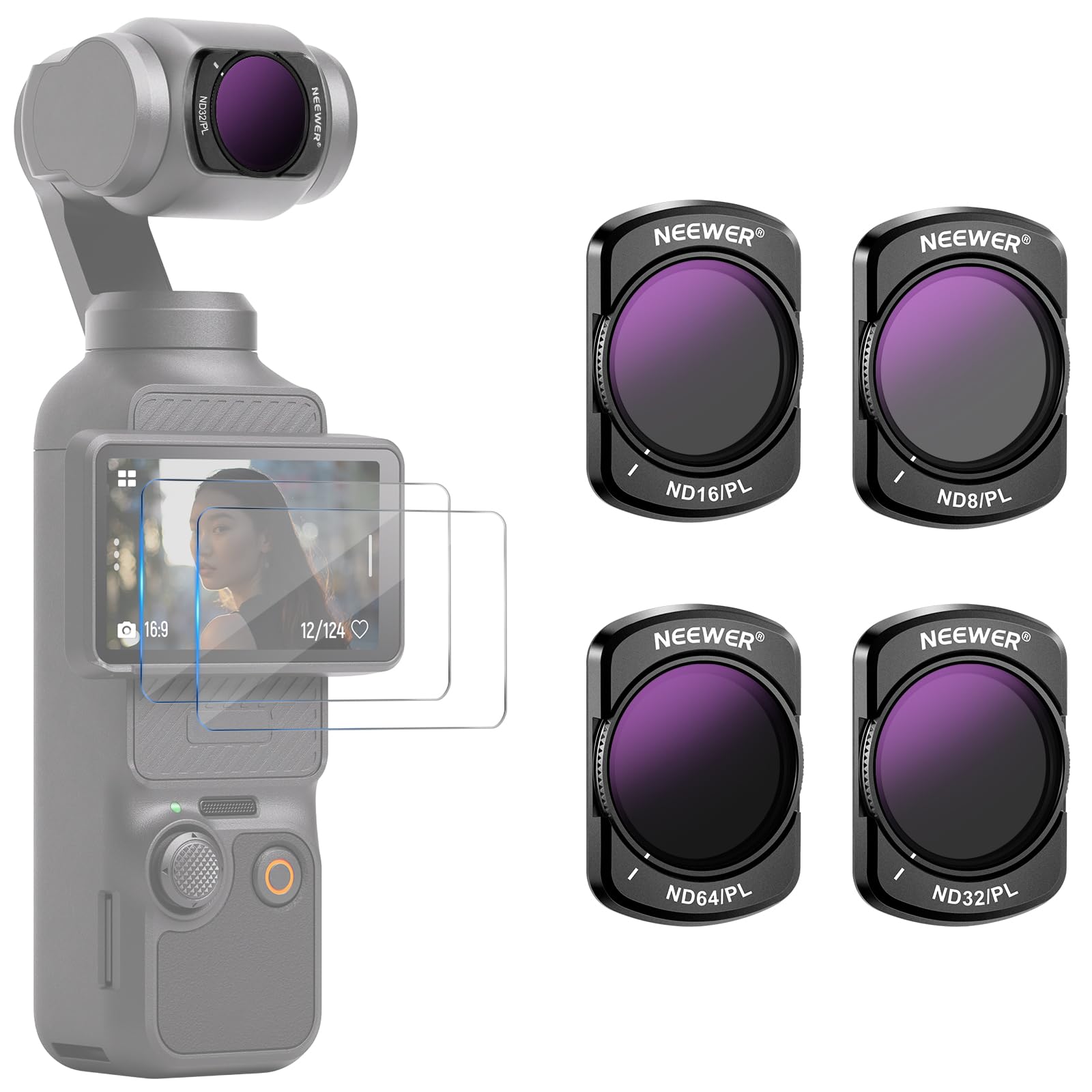 NEEWER ND��CPL�ե��륿�����å� ����ѥ��֥� Osmo Pocket 3 ���� �ɿ� �ɱ� ND8/PL ND16/PL ND32/PL ND64/...