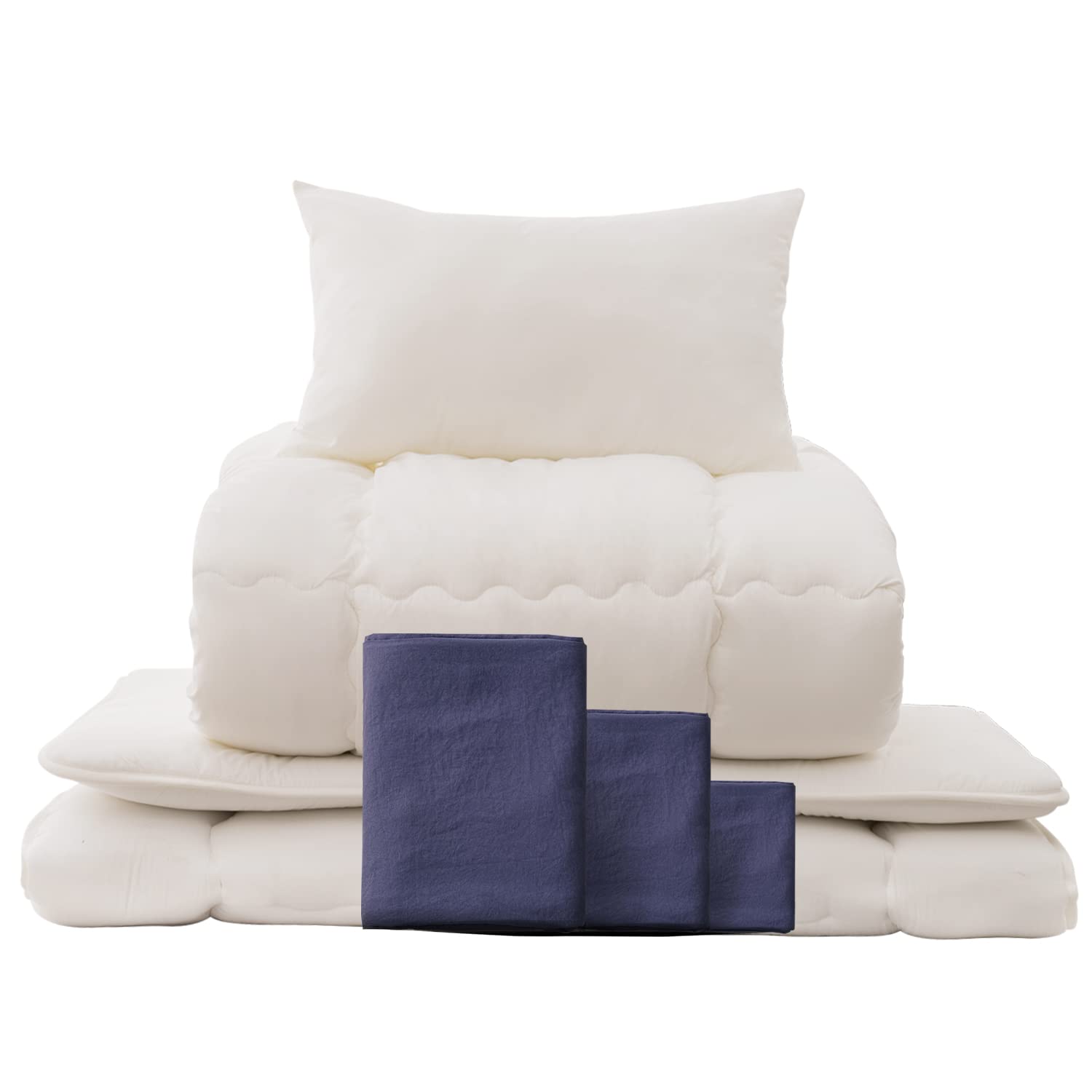 【 限定】RECYCO 布団6点セット シングル 抗菌 防臭 洗える 布団セット 洗える ほこりの出にくい なめらかな肌触り 固綿三層敷布団 掛け布団 枕 布団カバー セット 来客用 すぐ使える 布団セット 布団セット シングル 布団セットシングル 布団