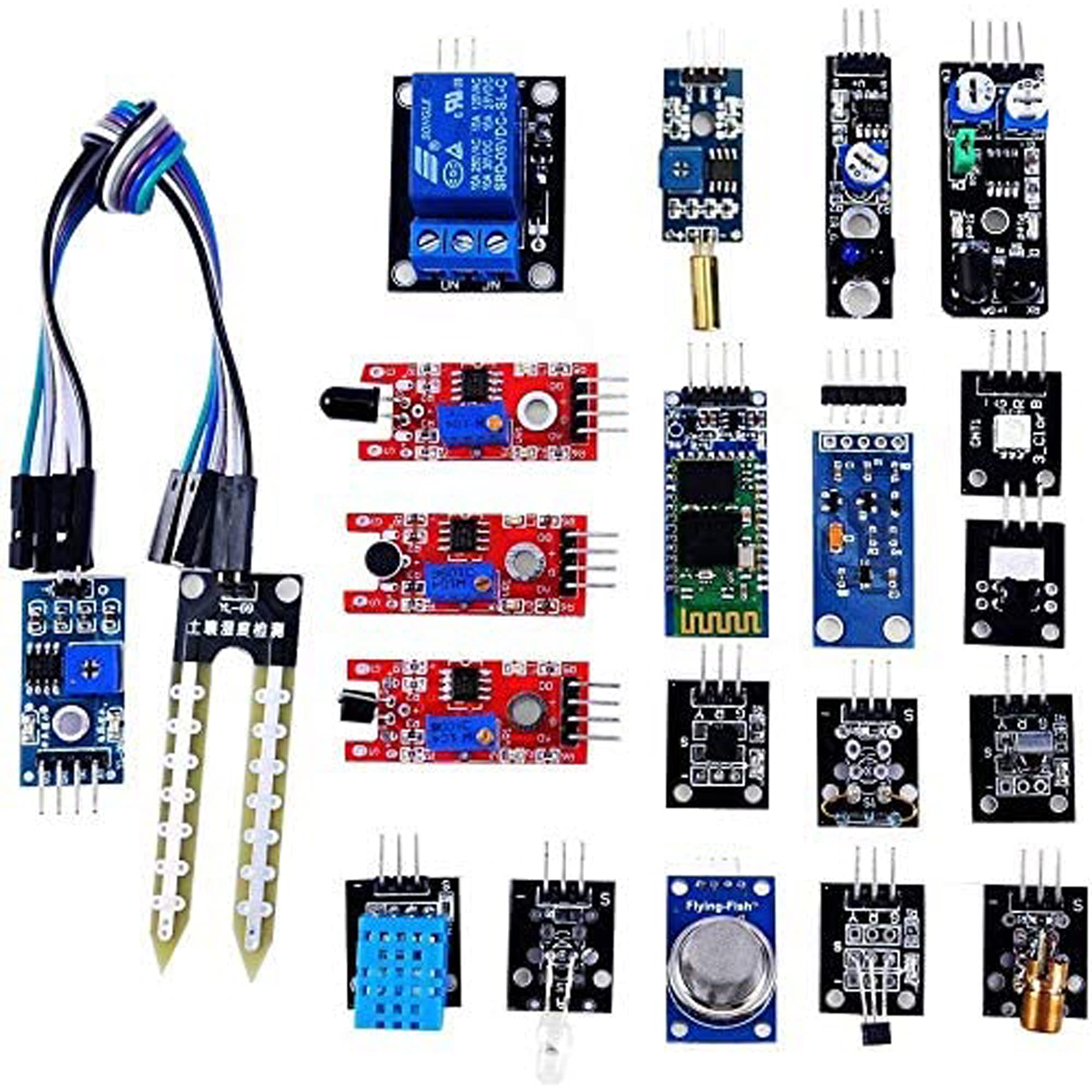 楽天SelectSHOP 岐阜 楽天市場店OSOYOOセンサーキット20モジュール for Arduino UNO r3 mega2560 mega328 Nano Raspberry Pi 用 学習パッケージ