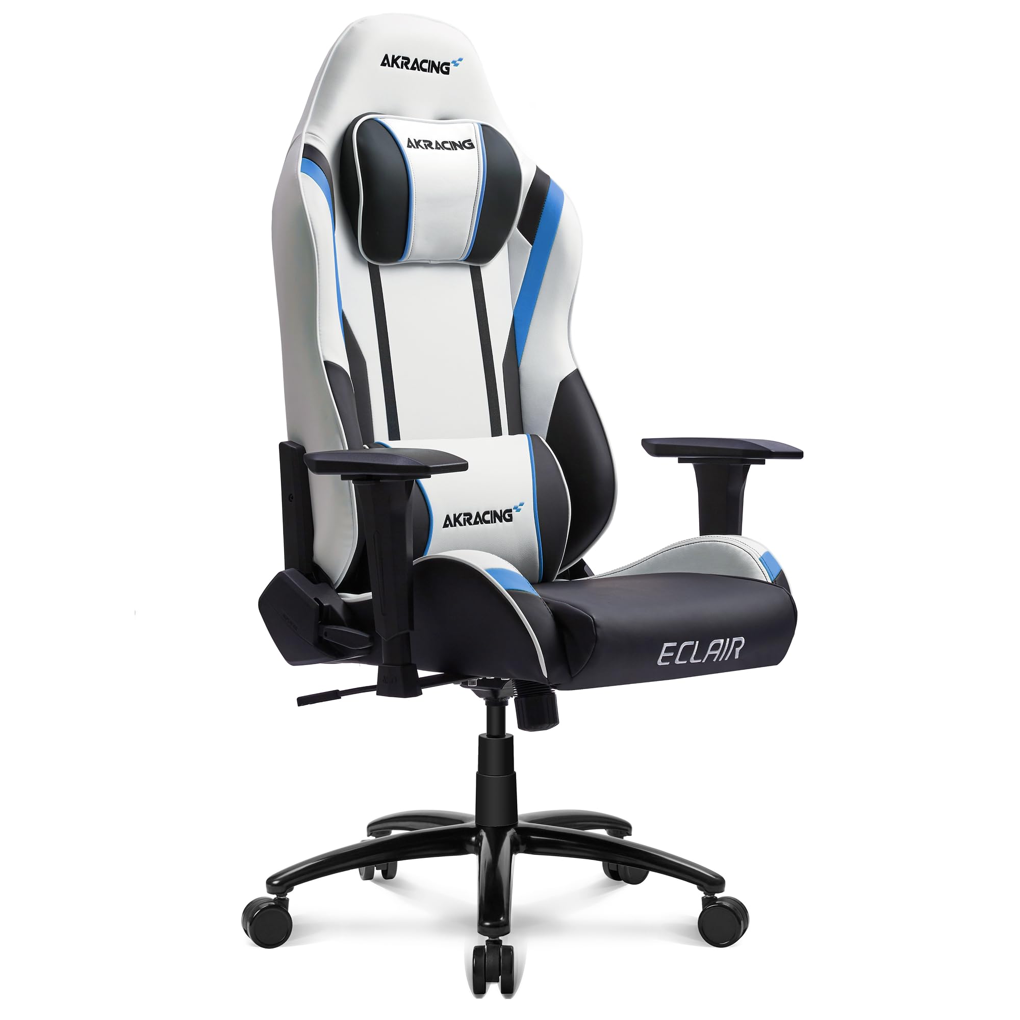 AKRacing ゲーミングチェア デスクチェア 勉強椅子 学習椅子 Eclair エクレール Blue 青 高耐久PUレザー