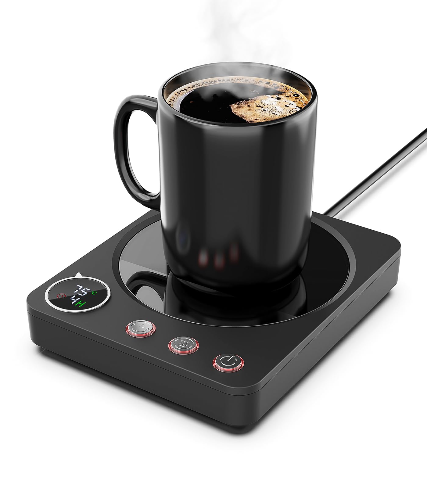 Kyerlish カップウォーマー 保温コースター コーヒーウォーマー ドリンクウォーマー マグカップウォーマー【プレゼント・3段階温度設定・最高75℃】 保温...