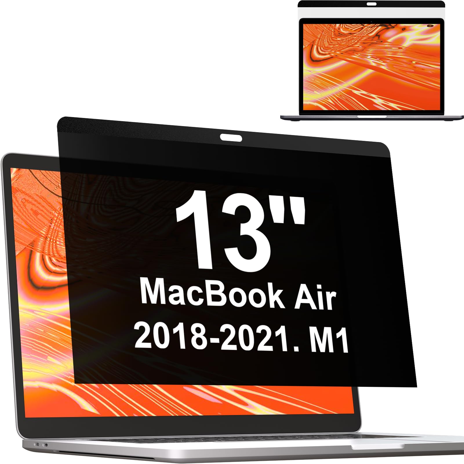 Mamol Macbook air 13 覗き見防止 マグネット式 プライバシーフィルター のぞき見防止 フィルム ブルーライトカット 保護フィルム 両面使用可能 反射防止 アンチグレア (MacBook Air 13インチ 2021/20/19/18年モ