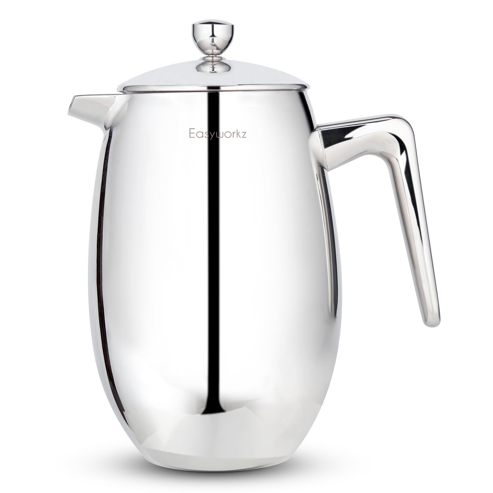 Easyworkz ナンド フレンチプレス 二重壁断熱 304ステンレス鋼 1000ml コーヒー&ティーメーカー