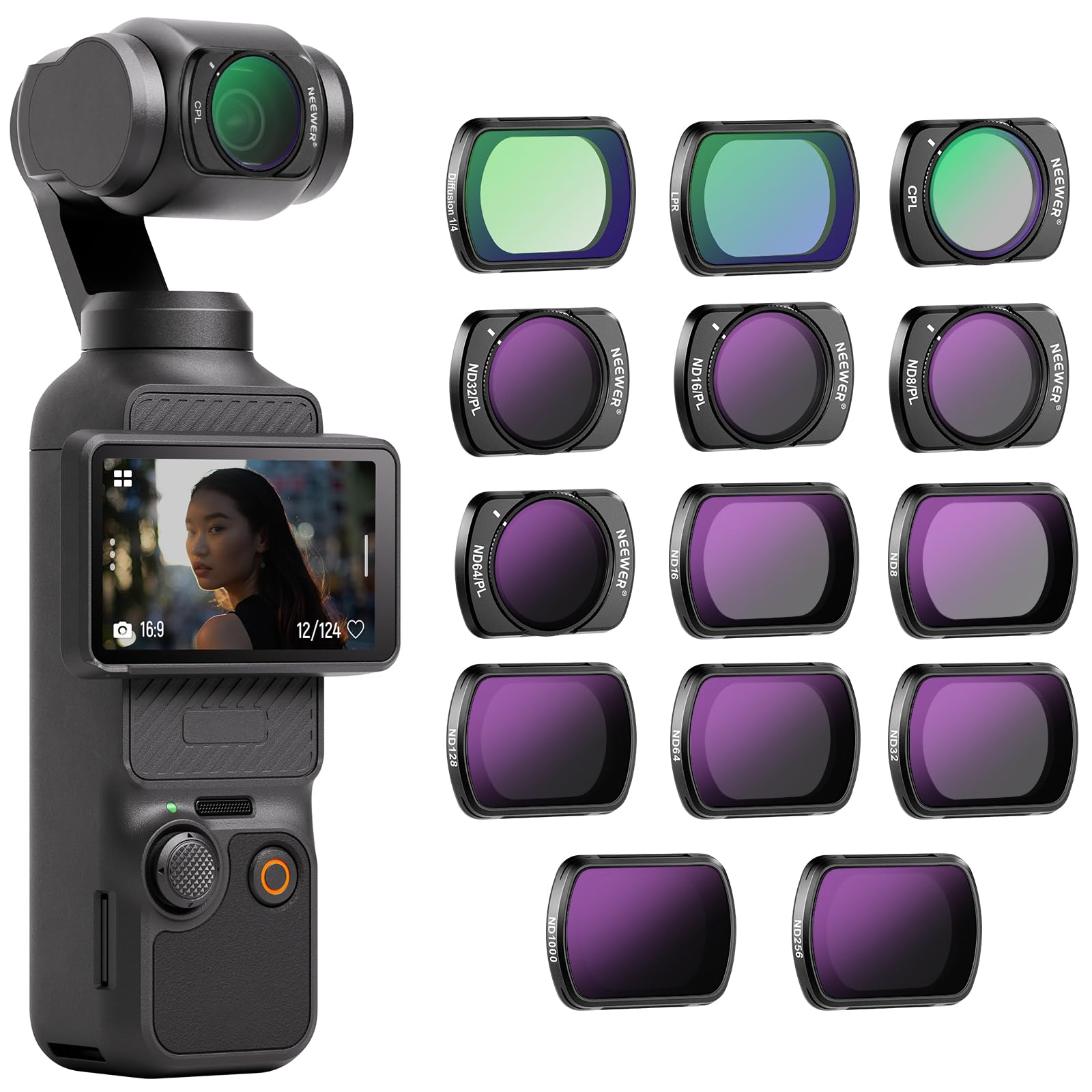 NEEWER ND & CPL & եȥե륿å DJI OSMO Pocket 3 14 HD CPL ND8 N...