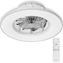 ORALUCE シーリングファンライト 10畳 ファン付き LEDシーリングライト 直径 56CM 4600lm 調光調色 間接照明 メモリー機能 サーキュレーター 風向切替 リモコン付き ホワイト