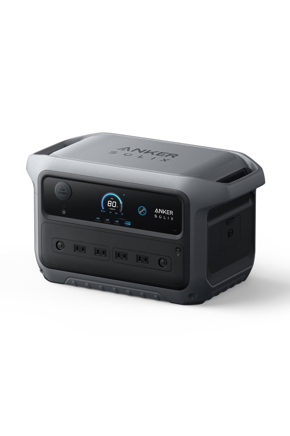 Anker Solix C2000 Gen 2 Portable Power Station ダークグレー 2048Wh 世界最小クラスの大容量ポータブル電源 世界最速99分で満充電 リン酸鉄 10年長寿命 定格出力2000W UPS機能 アプリ遠隔操作