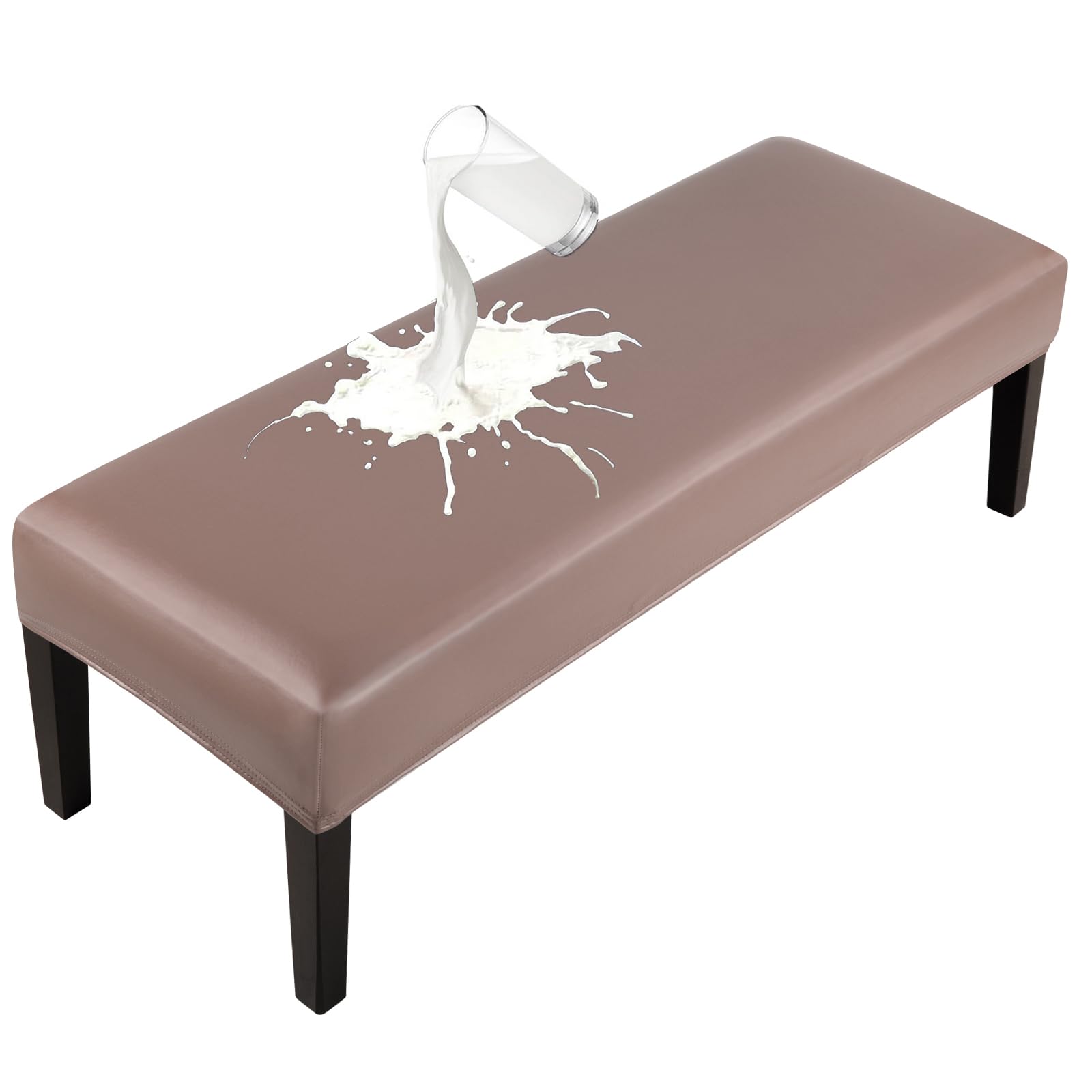 Leweet ベンチカバー 伸びる ダイニングベンチカバー 防水 長椅子カバー ベンチ用 カバー ベンチシート..