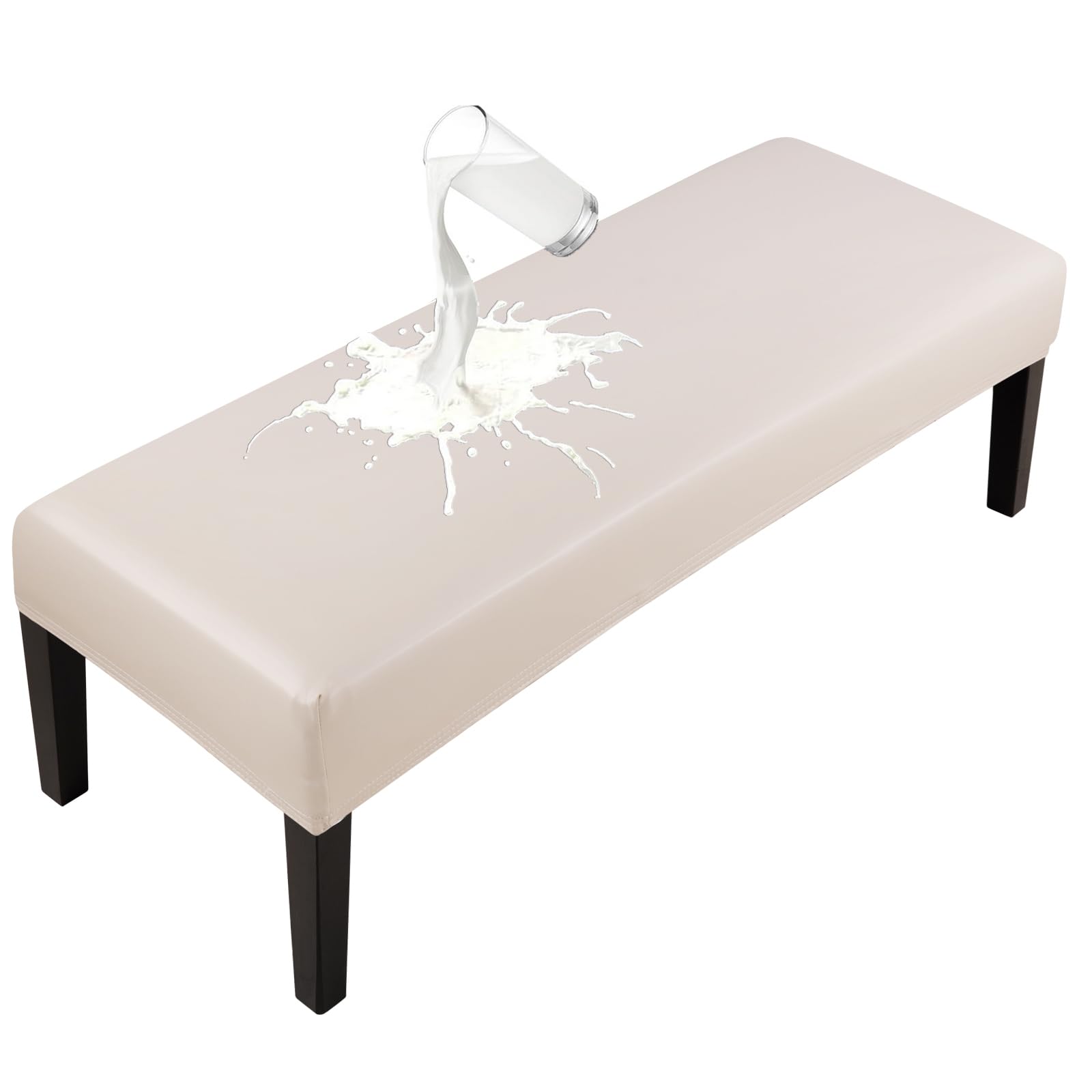 Leweet ベンチカバー 伸びる ダイニングベンチカバー 防水 長椅子カバー ベンチ用 カバー ベンチシート..