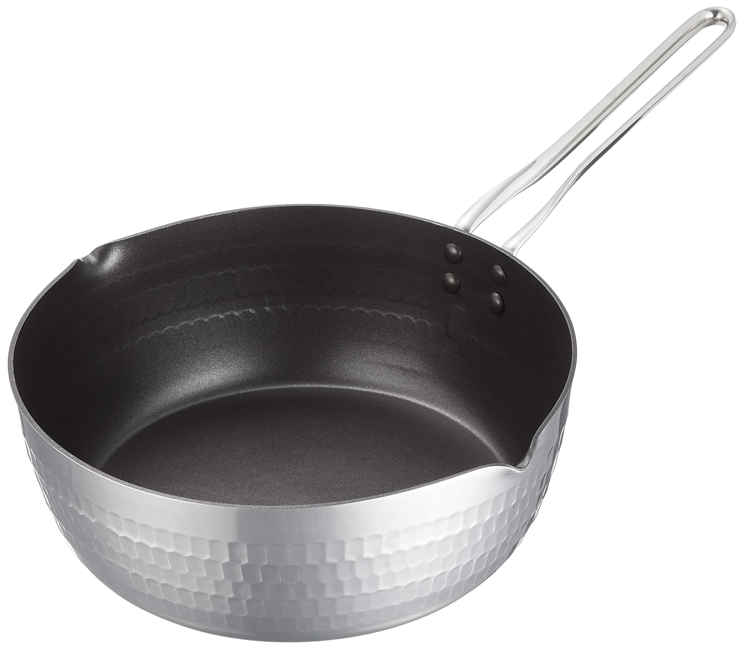 遠藤商事 TKG 片手鍋 雪平鍋 24cm アルミ製 こびりつきにくいテフロン加工 IH対応 ハンドルが熱くなり..