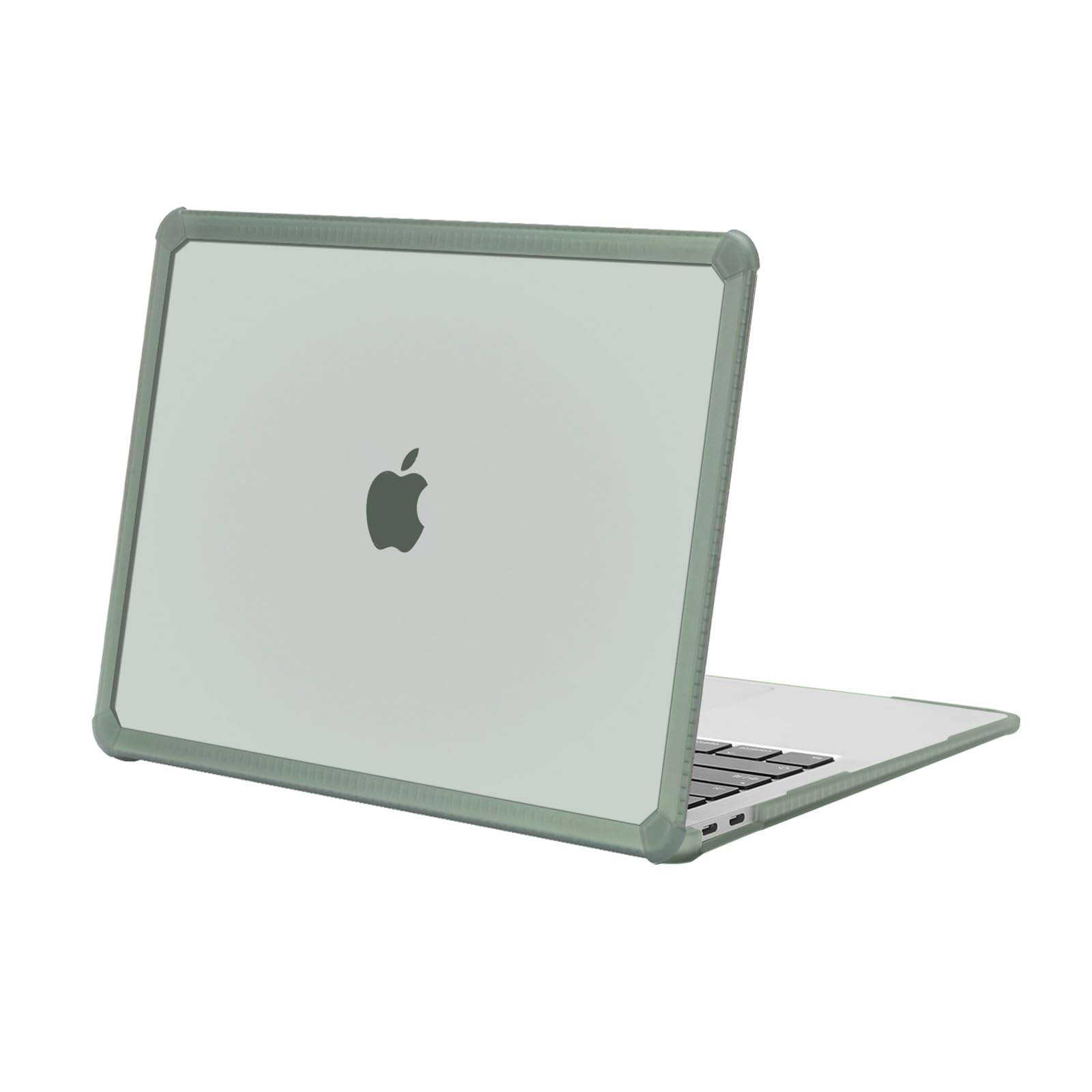 MOSISO 対応機種 MacBook Air 13インチ ケース 2022-2018リリース A2337 M1 A2179 A1932、アンチクラッキング TPUバンパーラスチックハードシェル カバー (エメラルド グリーン)